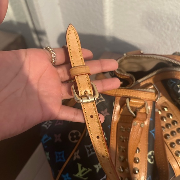 Louis Vuitton Black Multicolor Satchel with Tan Accents - Picture 7 of 8